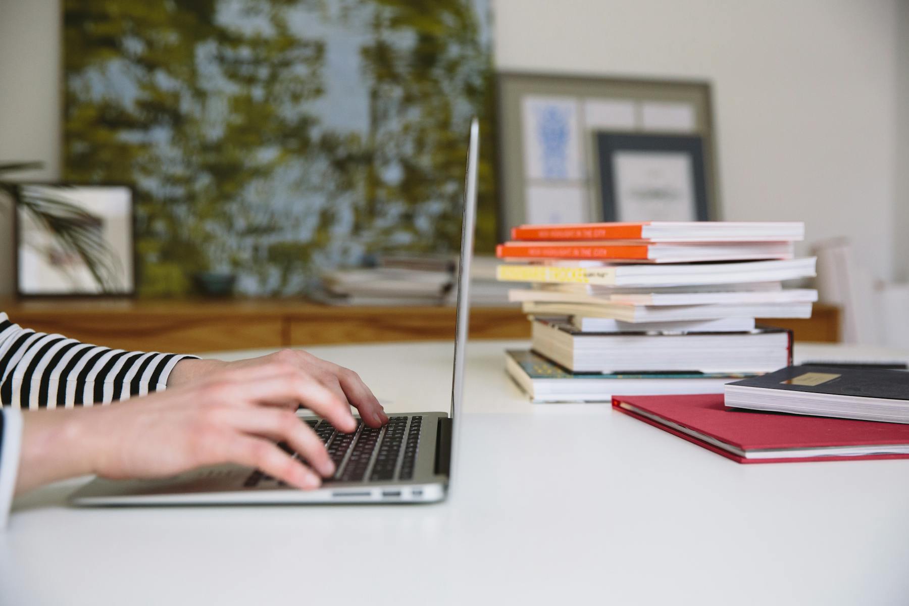 Content team organizing web content and publishing work
